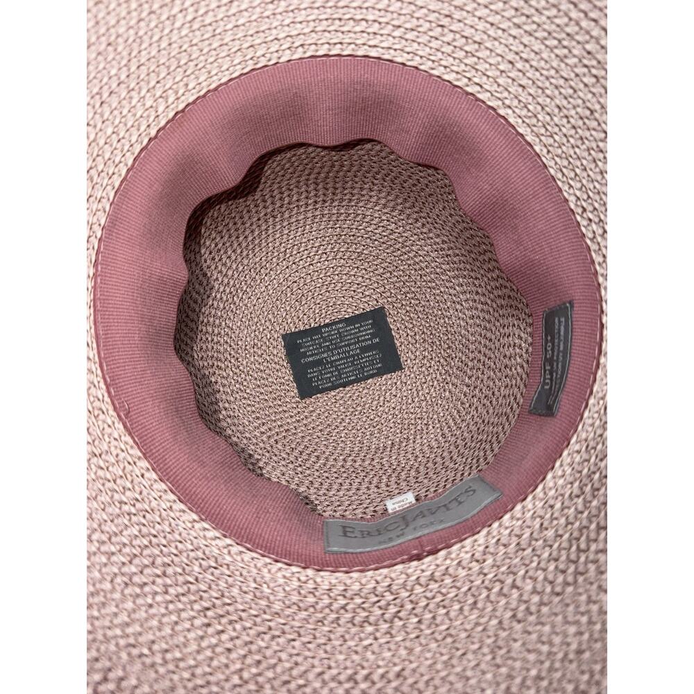 Eric Javits Women's Hampton Straw Packable Sun Hat Blush Pink UPF 50+ - Picture 11 of 11
